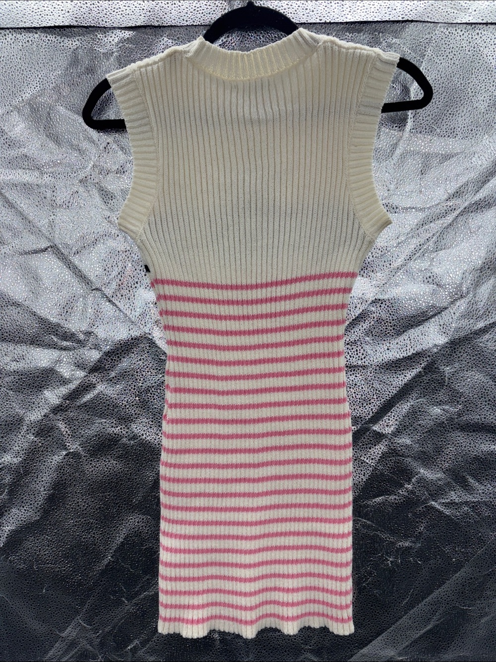 Dior Cream Ribbed Logo Knit Sweater/Dress - Picture 4 of 5